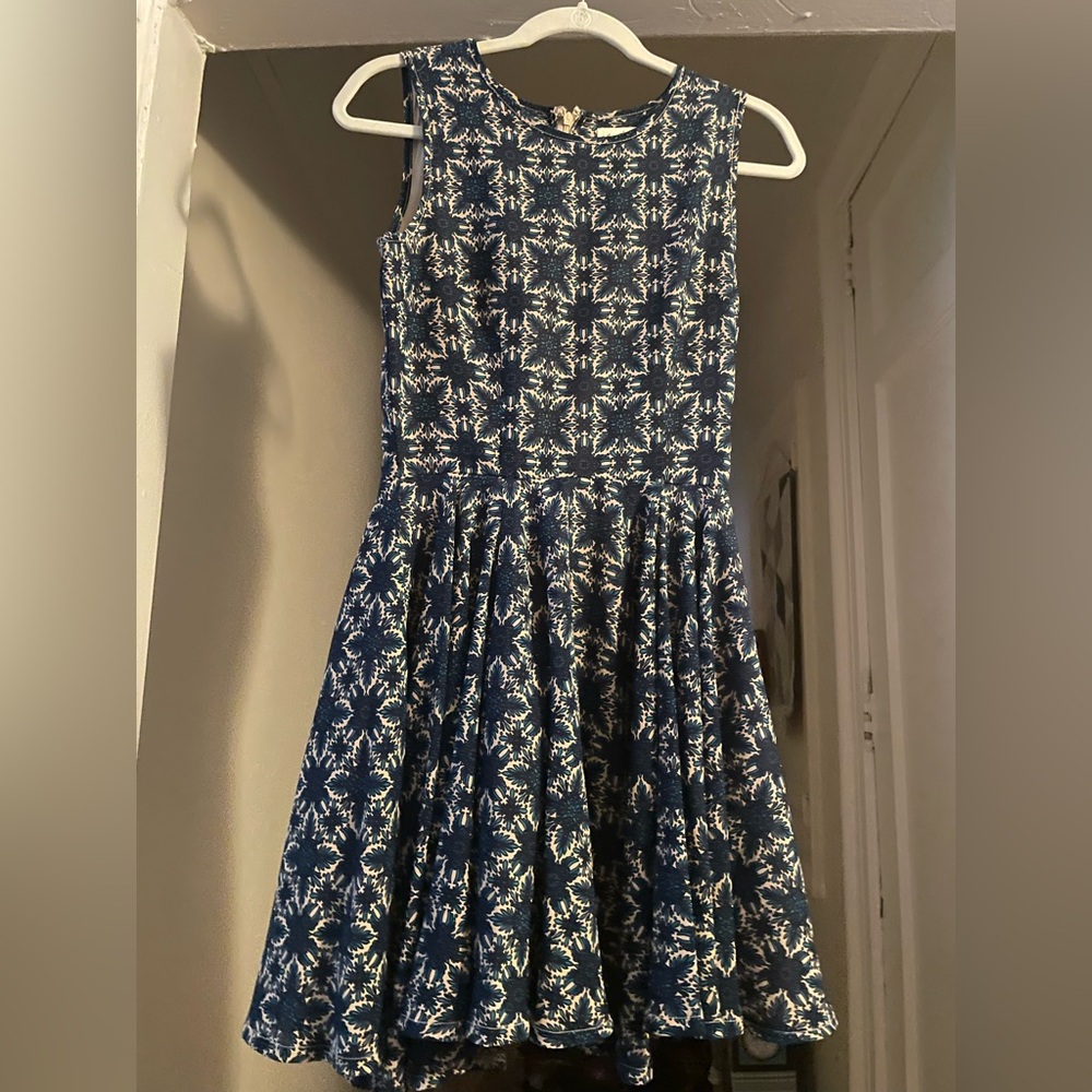 Blue print summer dress